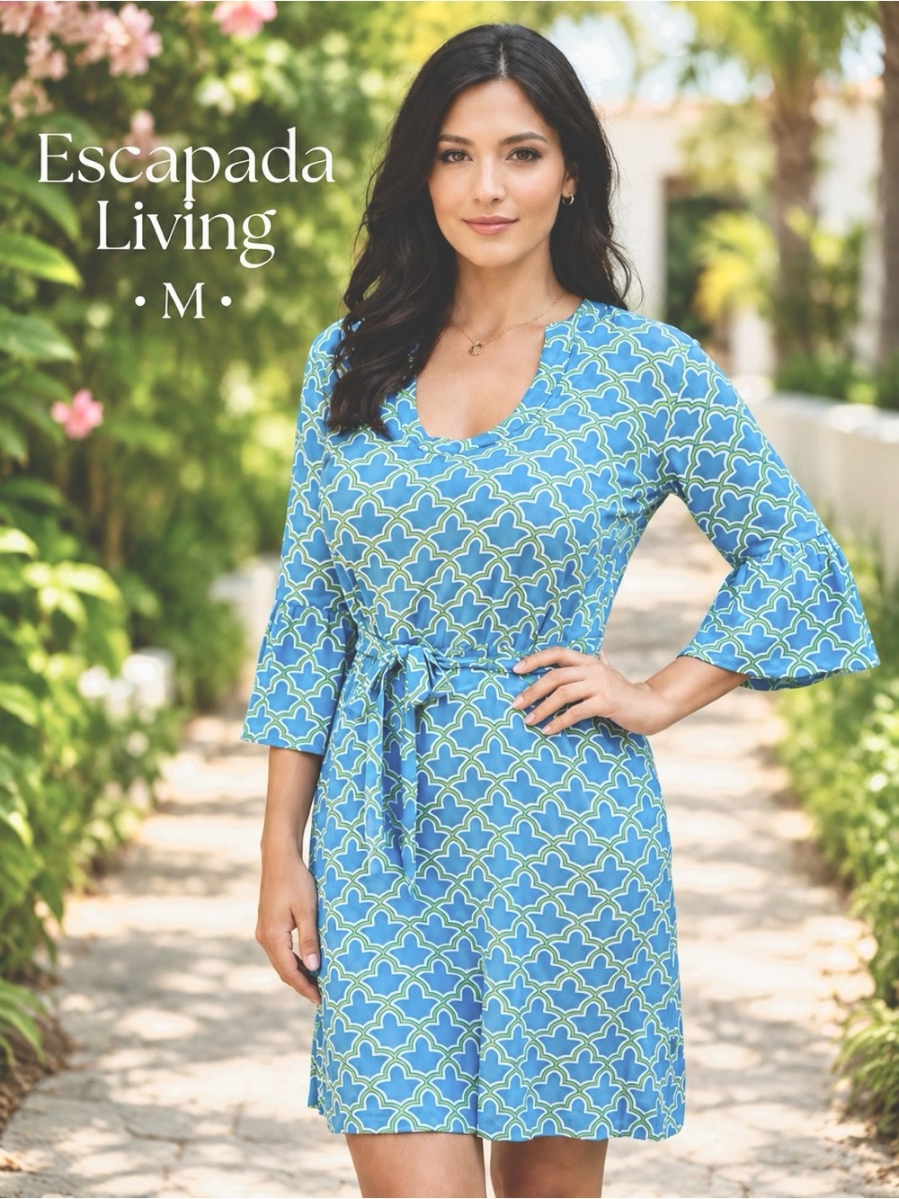 🌿Escapada Living Boho Dress | Bell Sleeves Size M